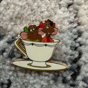 Disney Cinderella and Mice in a Tea Cup Enamel Pin